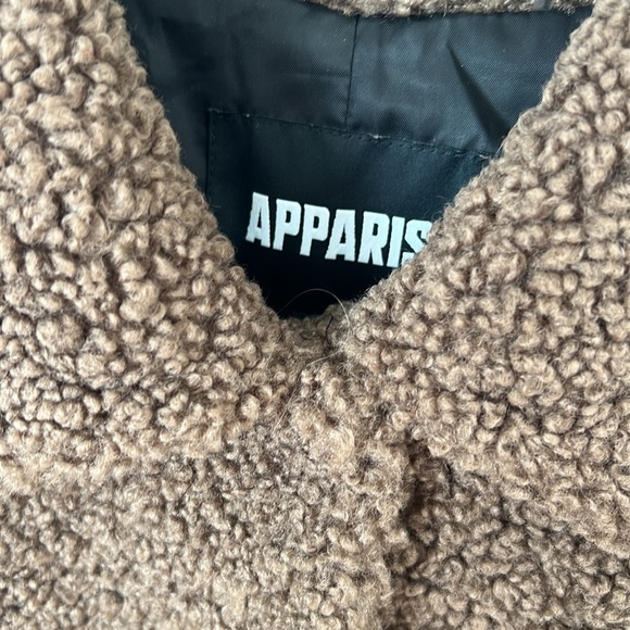 Apparis coat faux fur brown L - Picture 4 of 9